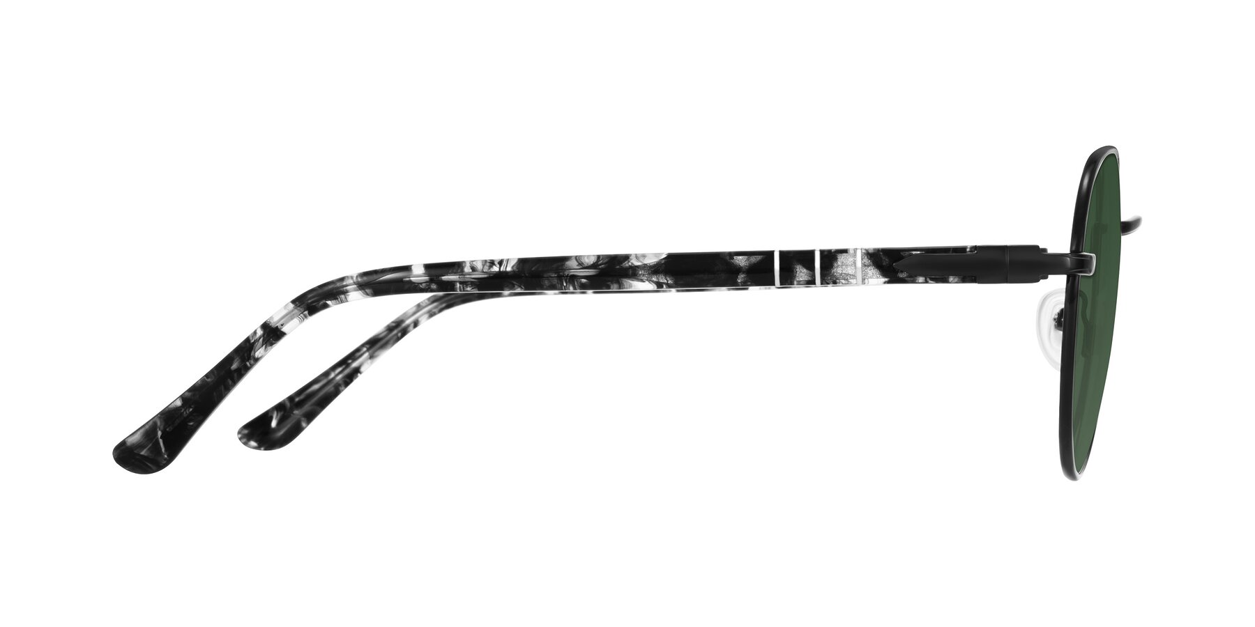 Side of Qeenah in Black with Green Tinted Lenses