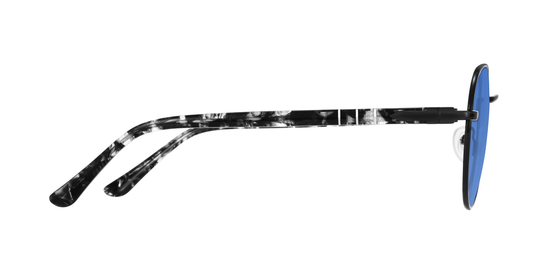 Side of Qeenah in Black with Blue Tinted Lenses