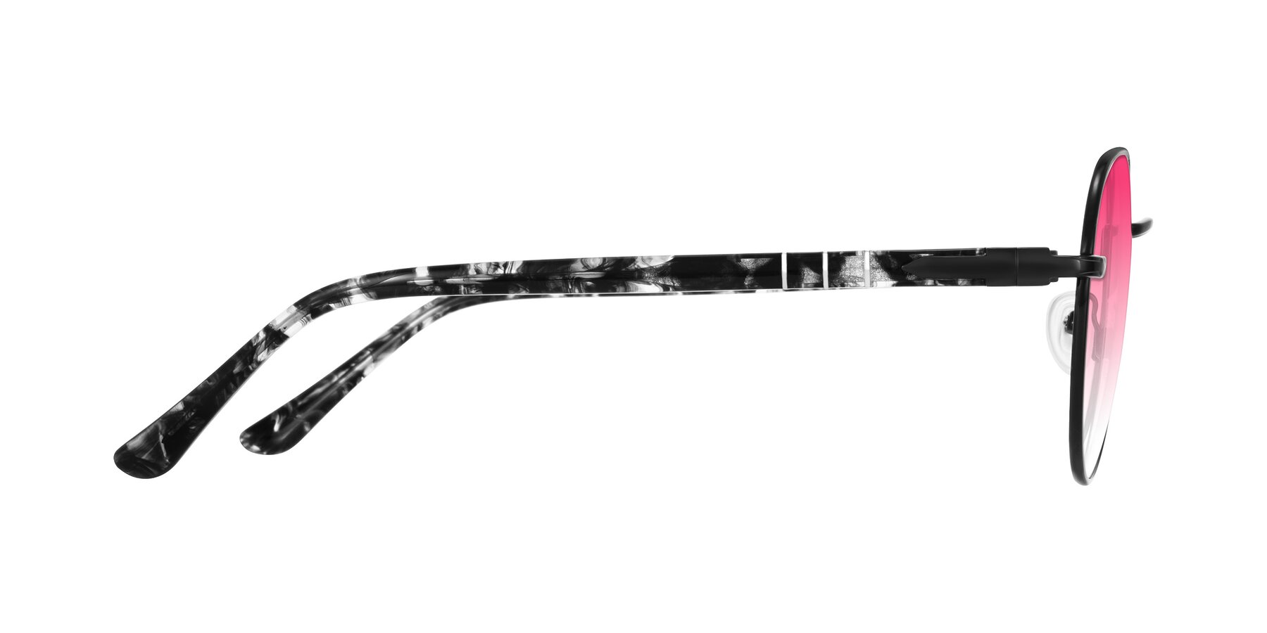 Side of Qeenah in Black with Pink Gradient Lenses