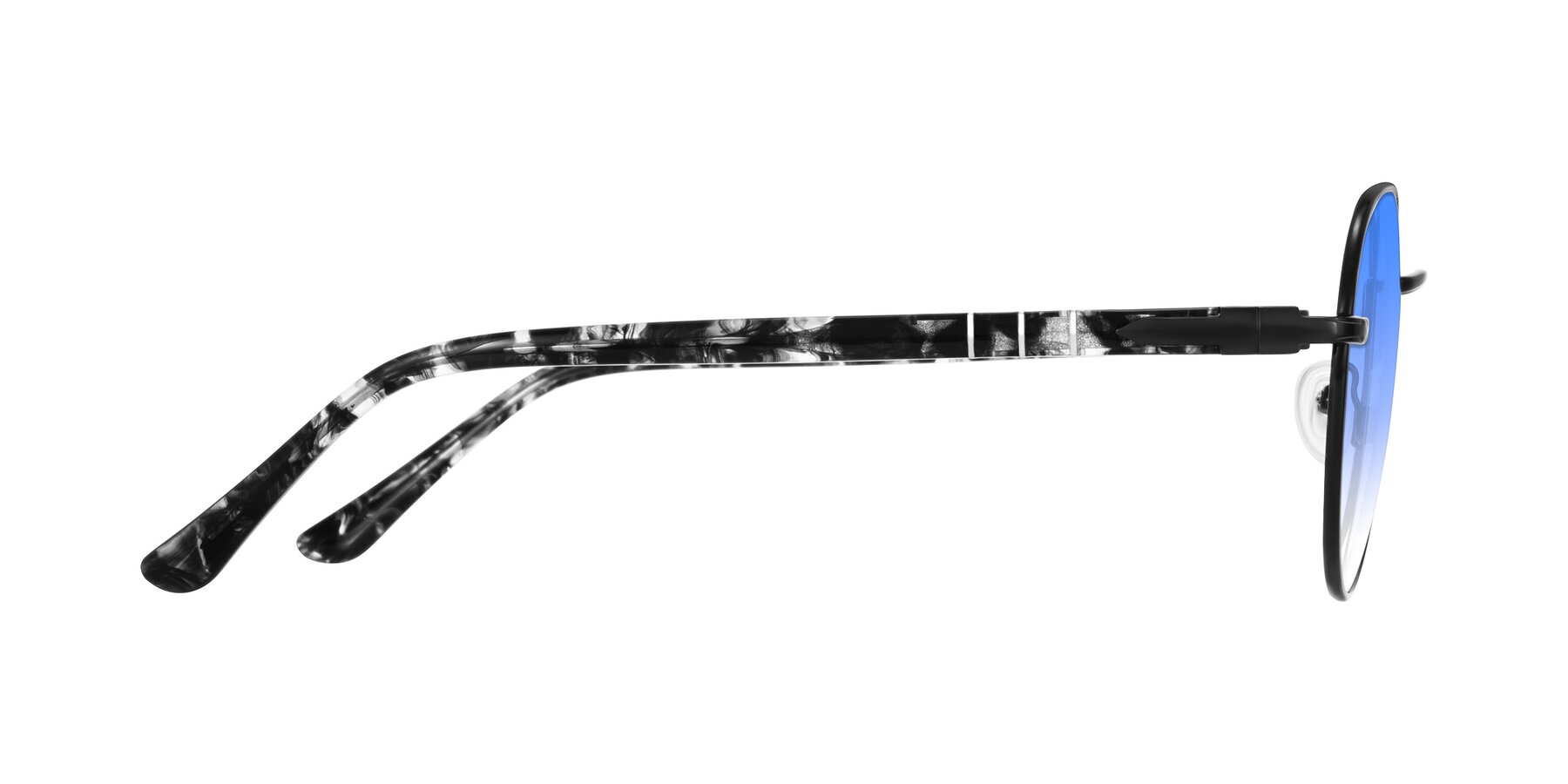 Side of Qeenah in Black with Blue Gradient Lenses
