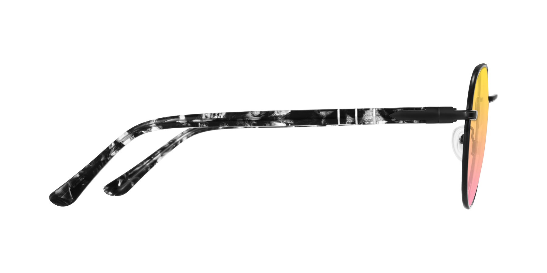 Side of Qeenah in Black with Yellow / Pink Gradient Lenses