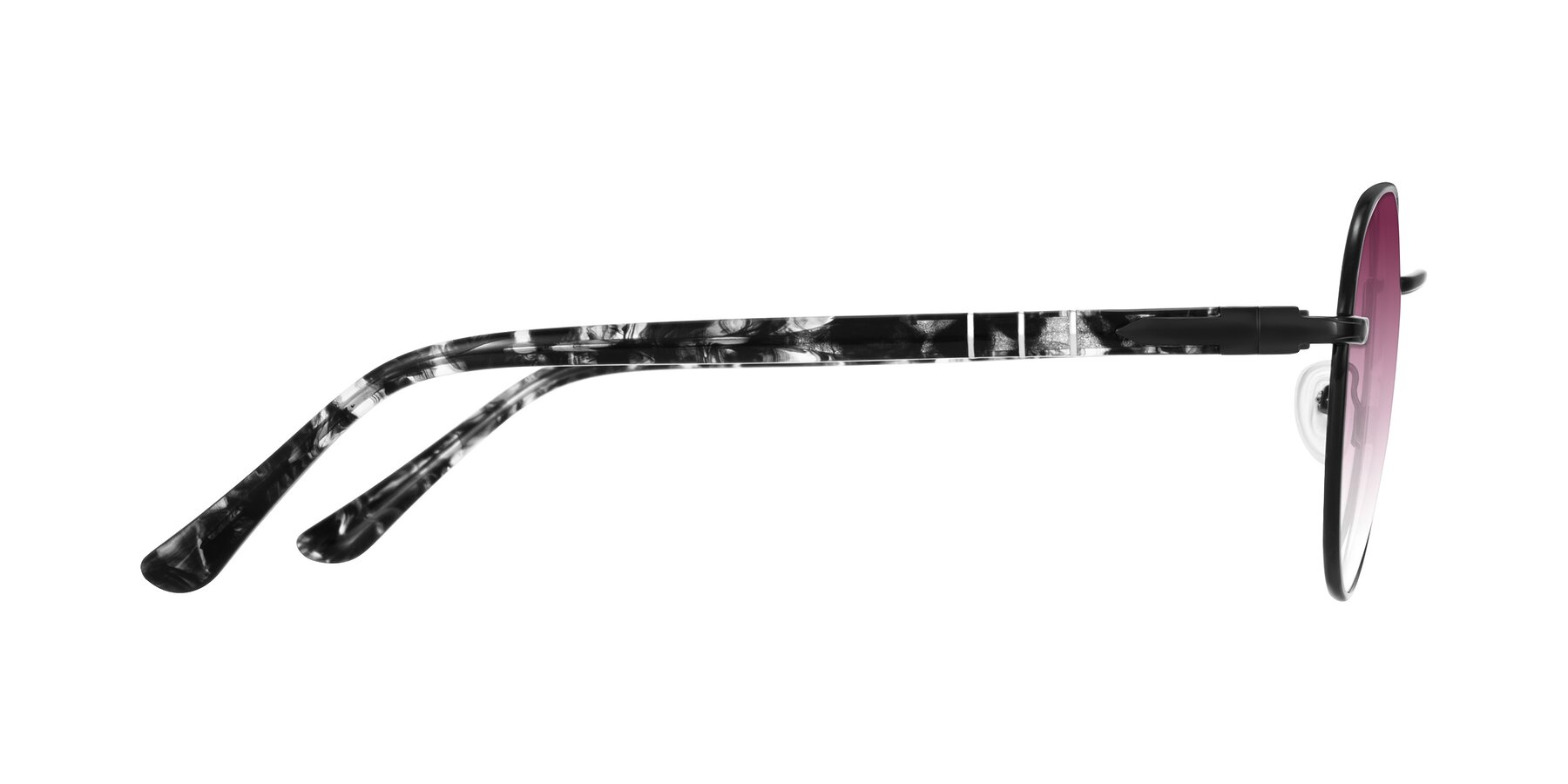 Side of Qeenah in Black with Wine Gradient Lenses
