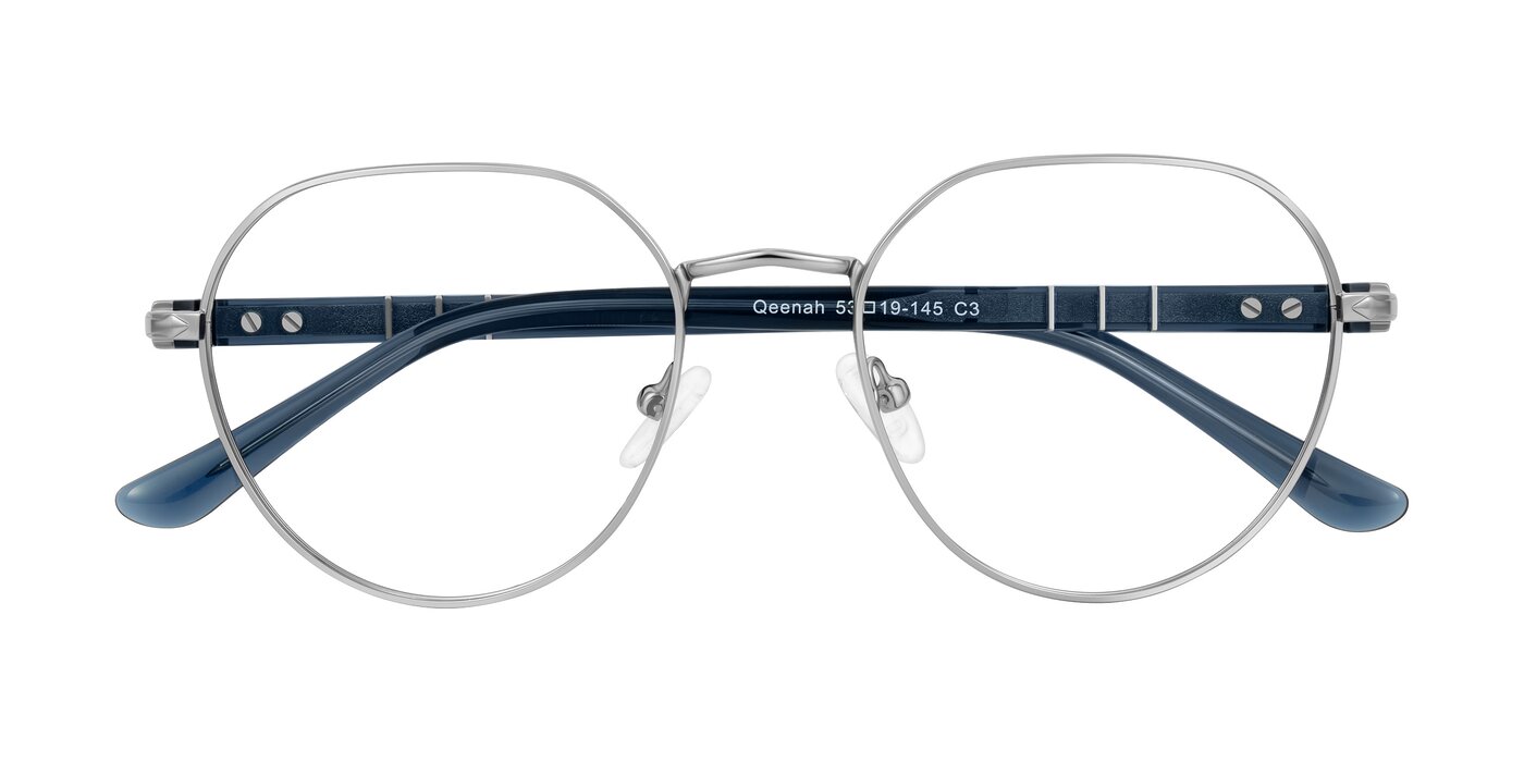 Qeenah - Silver Blue Light Glasses