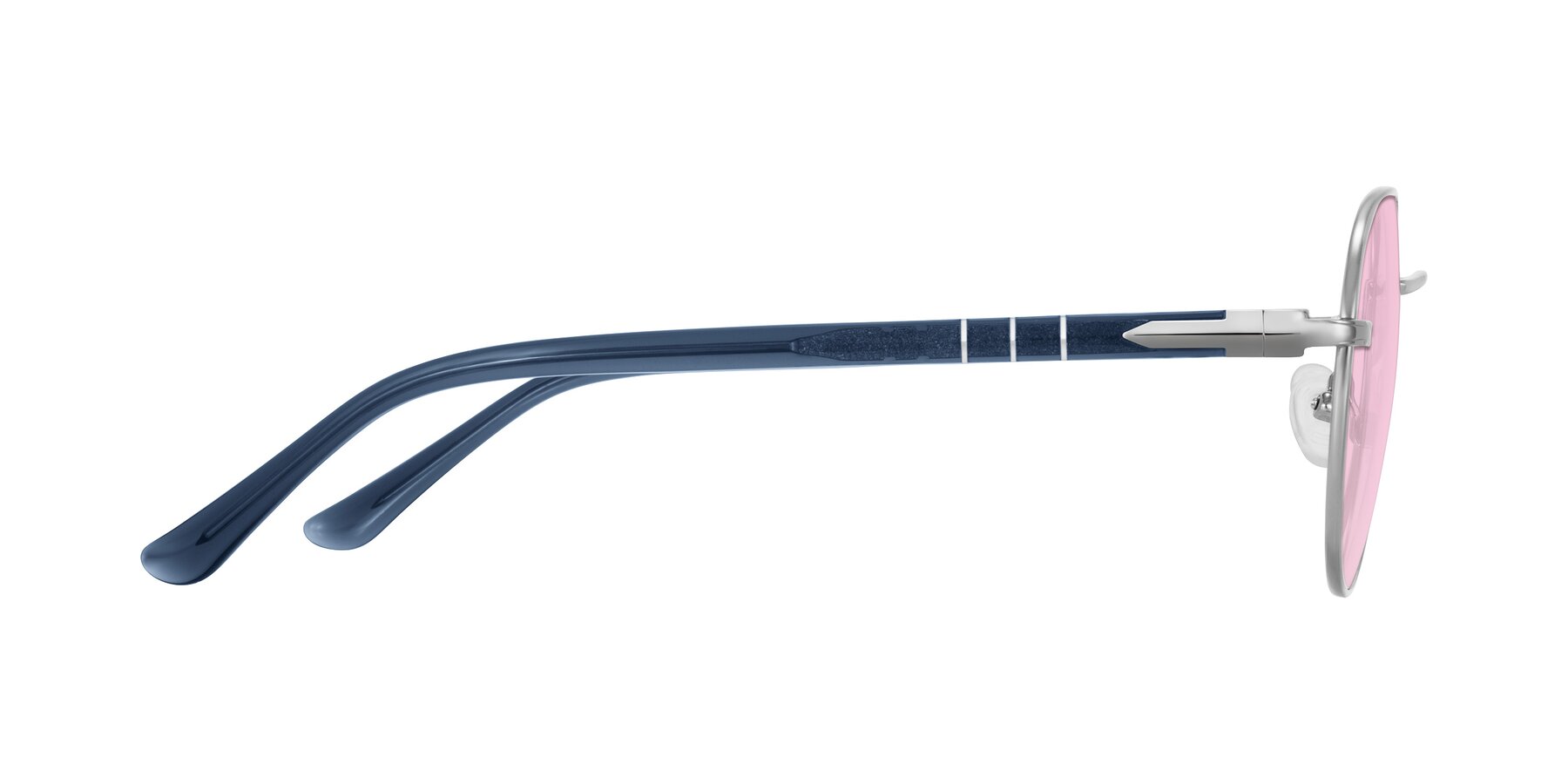 Side of Qeenah in Silver with Light Pink Tinted Lenses