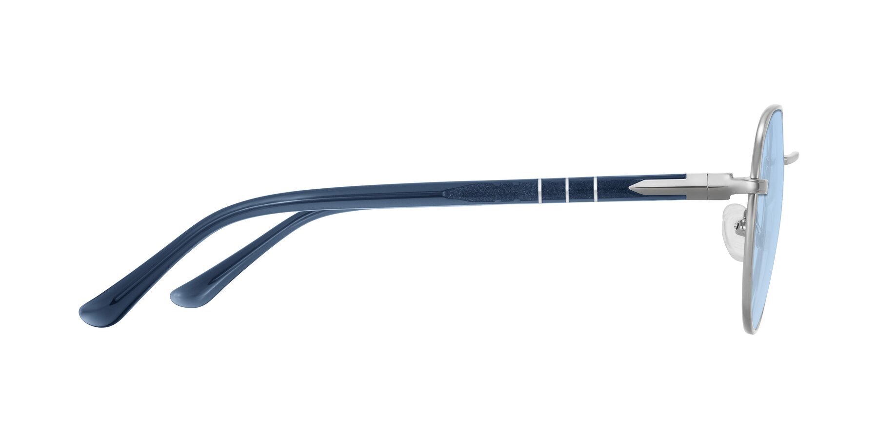 Side of Qeenah in Silver with Light Blue Tinted Lenses