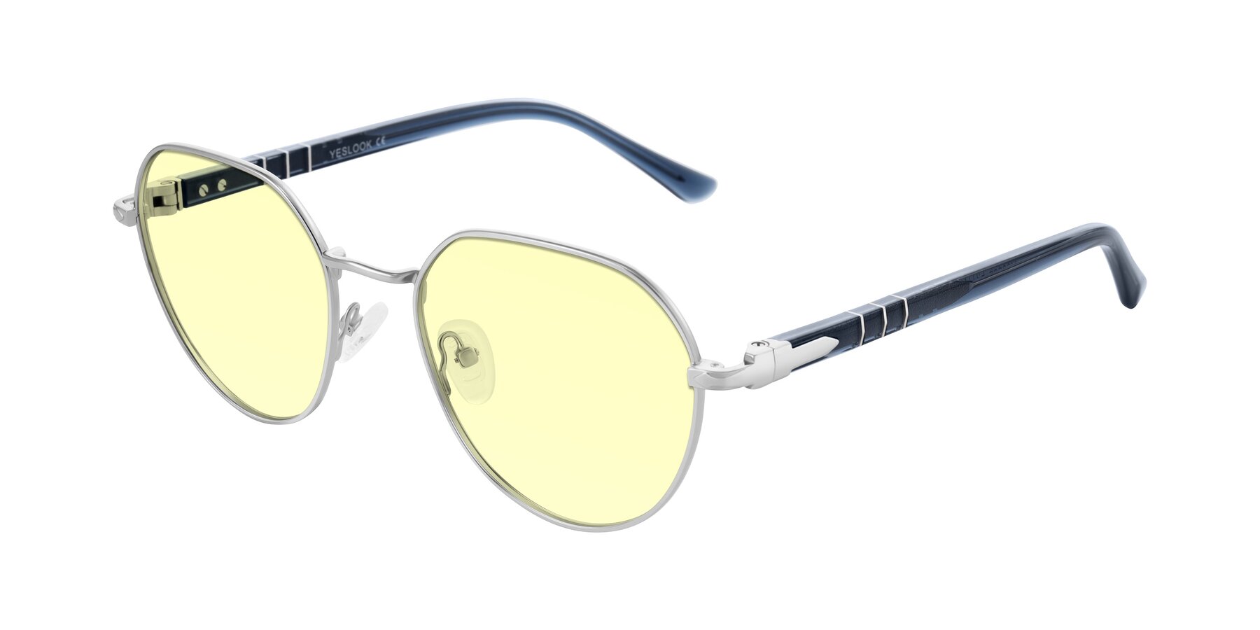 Angle of Qeenah in Silver with Light Yellow Tinted Lenses