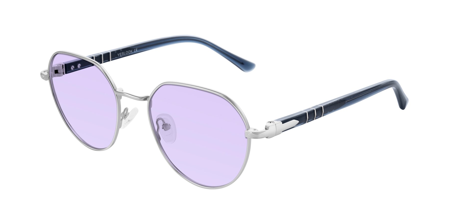 Angle of Qeenah in Silver with Light Purple Tinted Lenses
