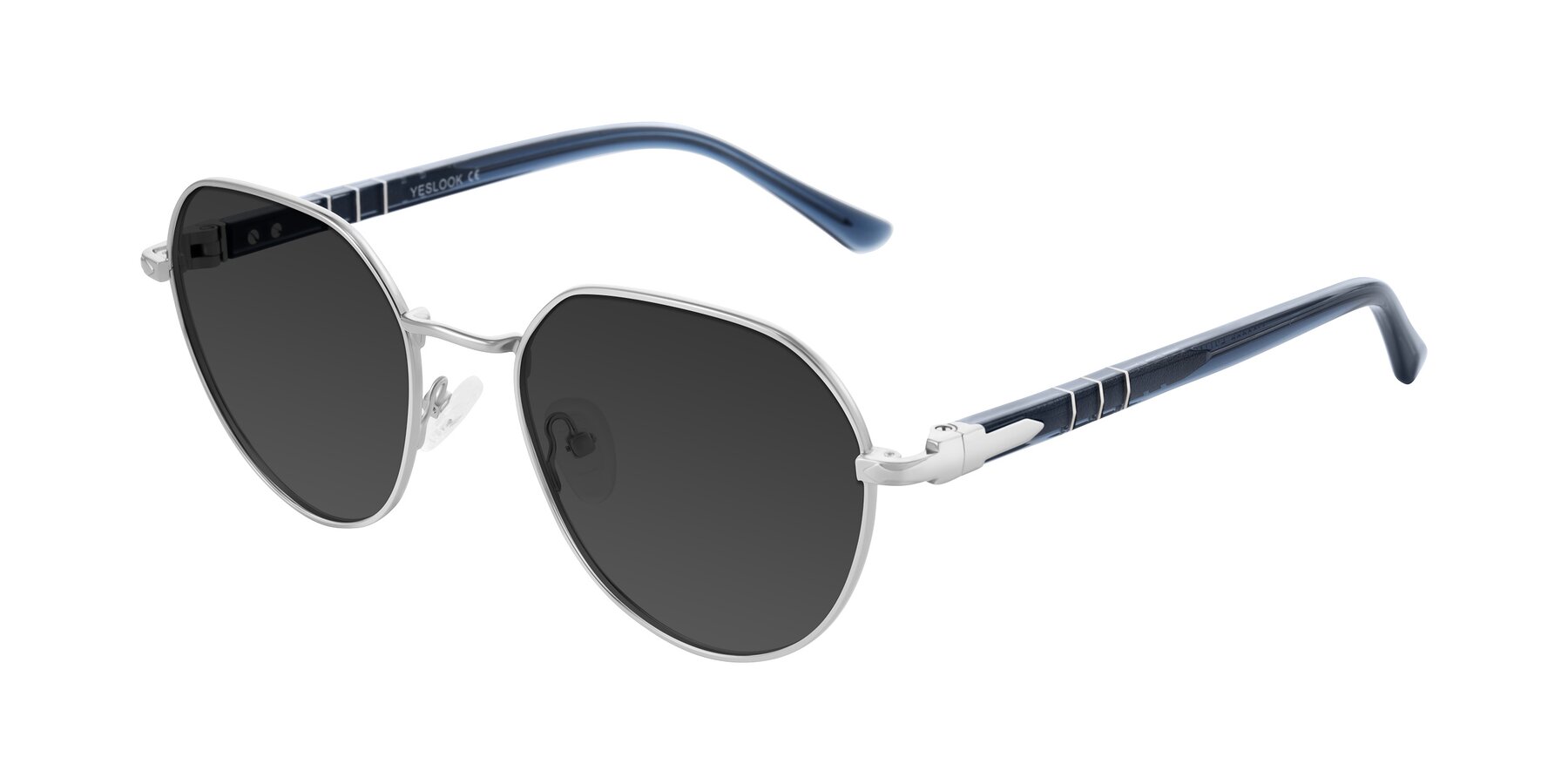 Angle of Qeenah in Silver with Gray Tinted Lenses