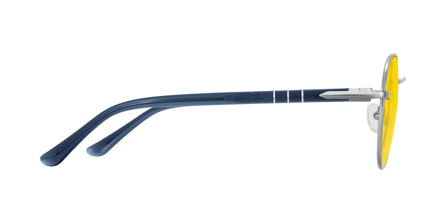 Side of Qeenah in Silver with Yellow Tinted Lenses