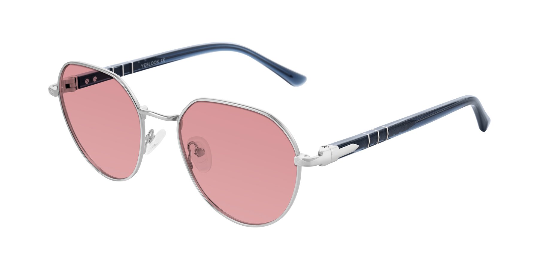 Angle of Qeenah in Silver with Medium Garnet Tinted Lenses