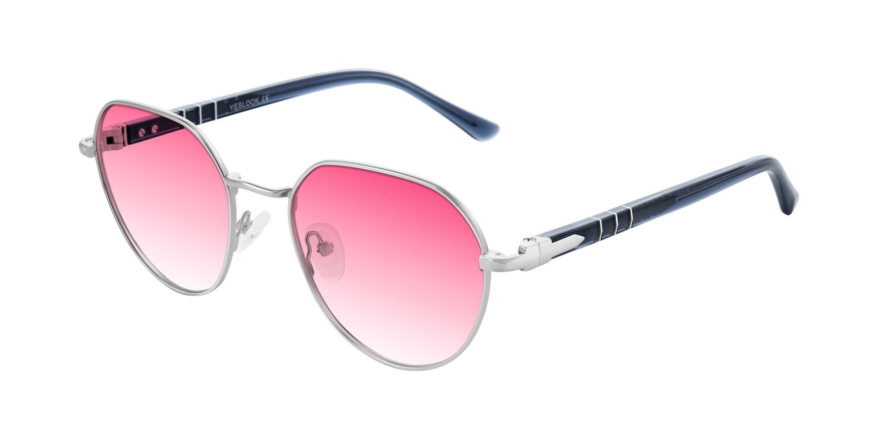 Angle of Qeenah in Silver with Pink Gradient Lenses
