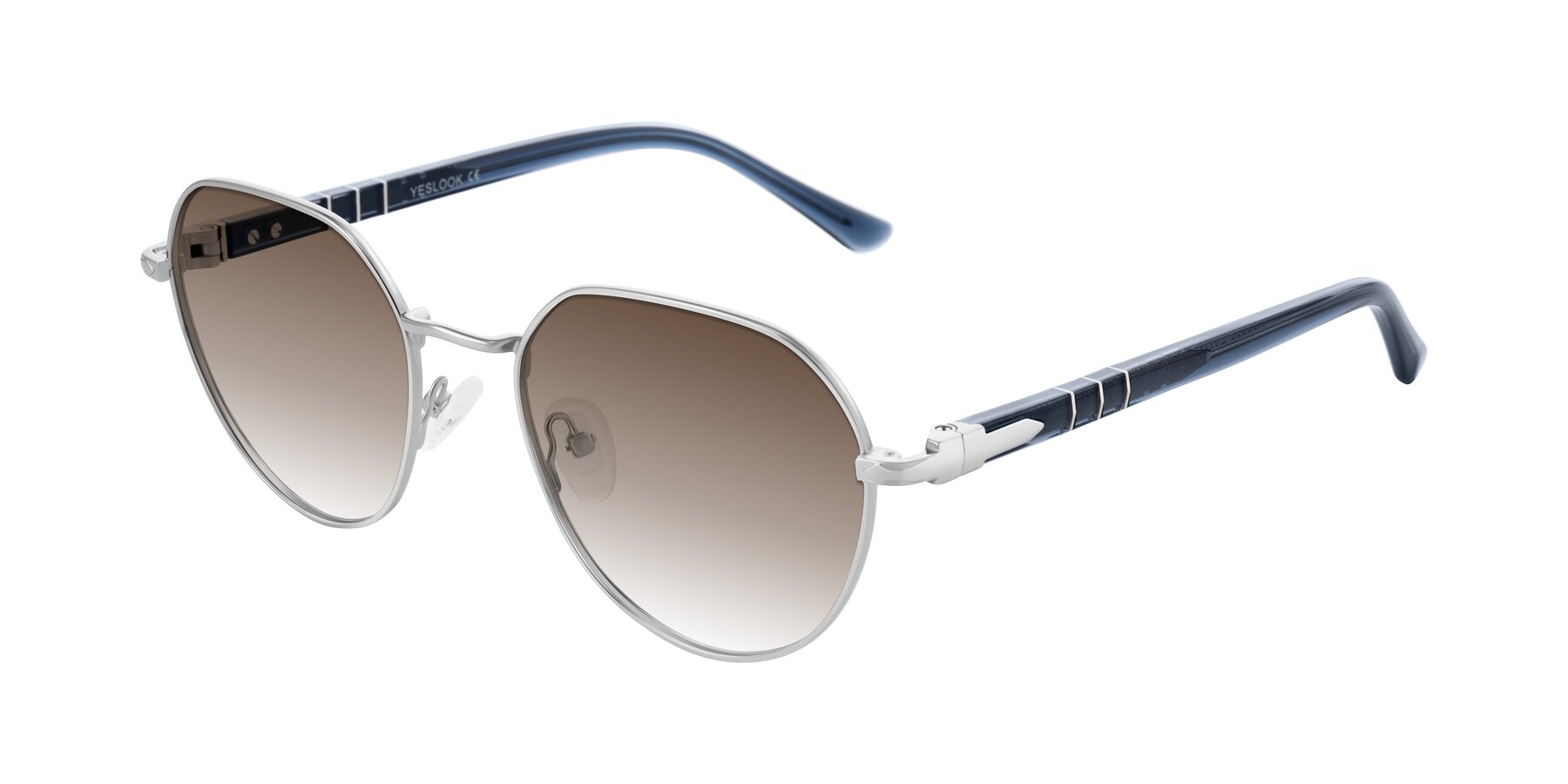 Angle of Qeenah in Silver with Brown Gradient Lenses