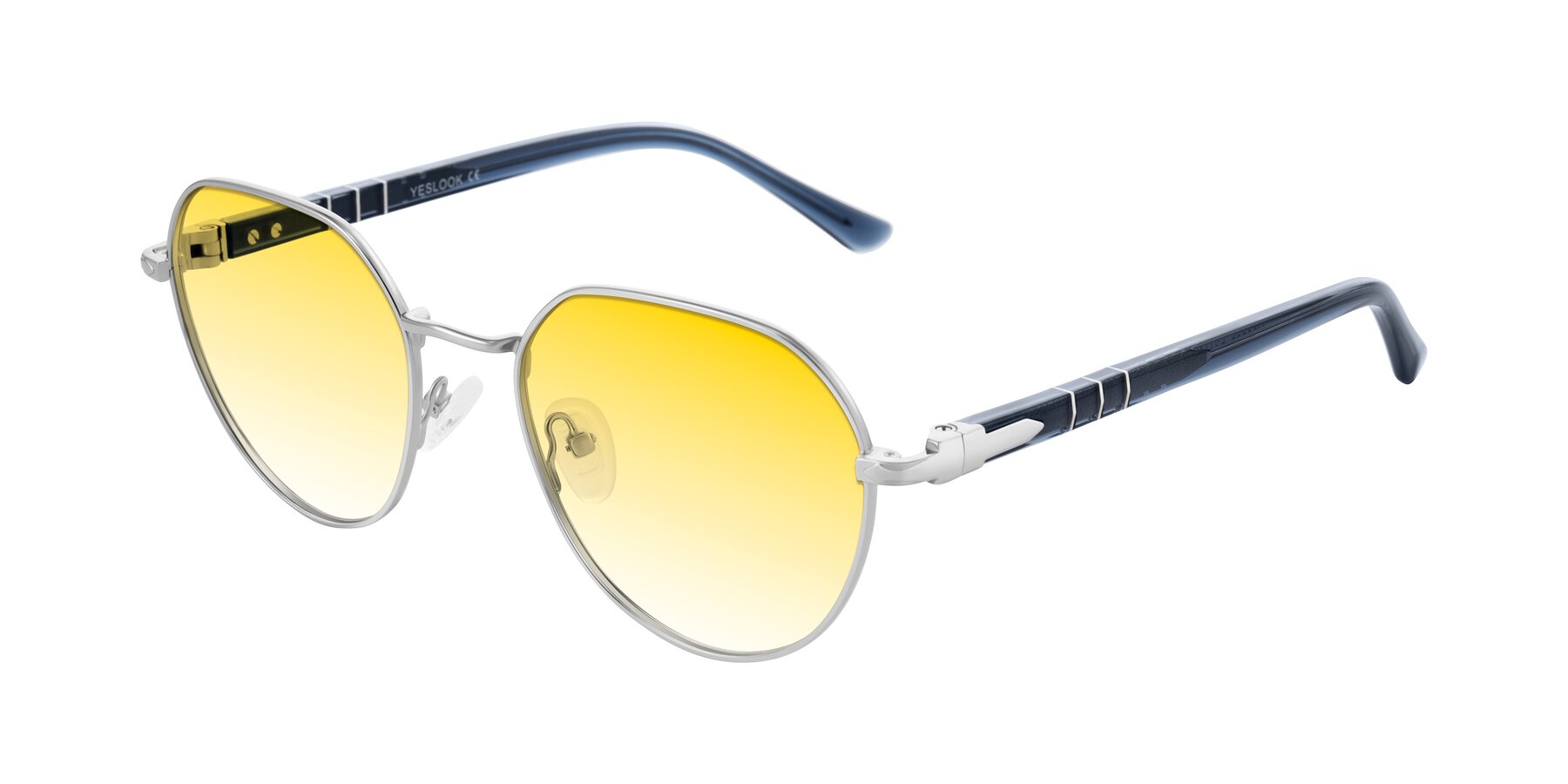 Angle of Qeenah in Silver with Yellow Gradient Lenses