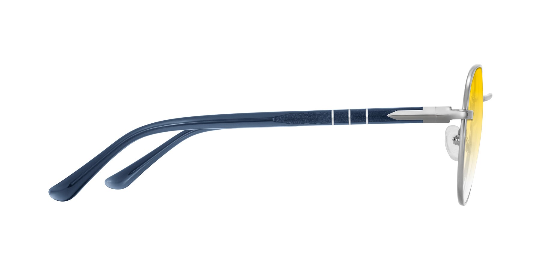 Side of Qeenah in Silver with Yellow Gradient Lenses