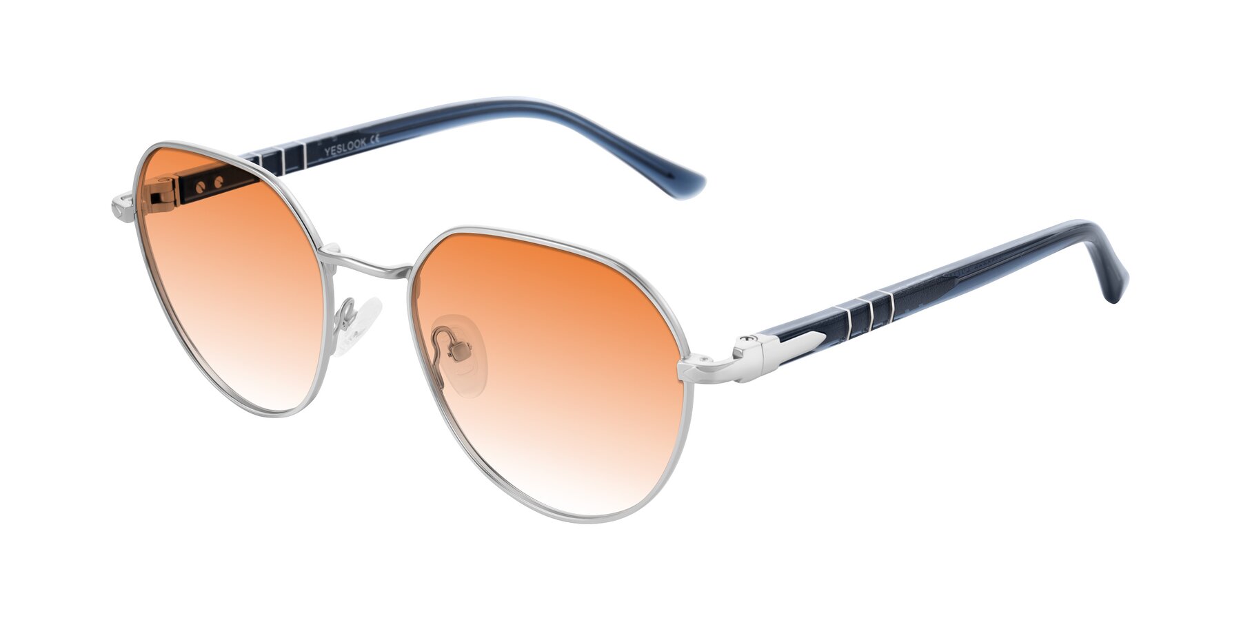 Angle of Qeenah in Silver with Orange Gradient Lenses