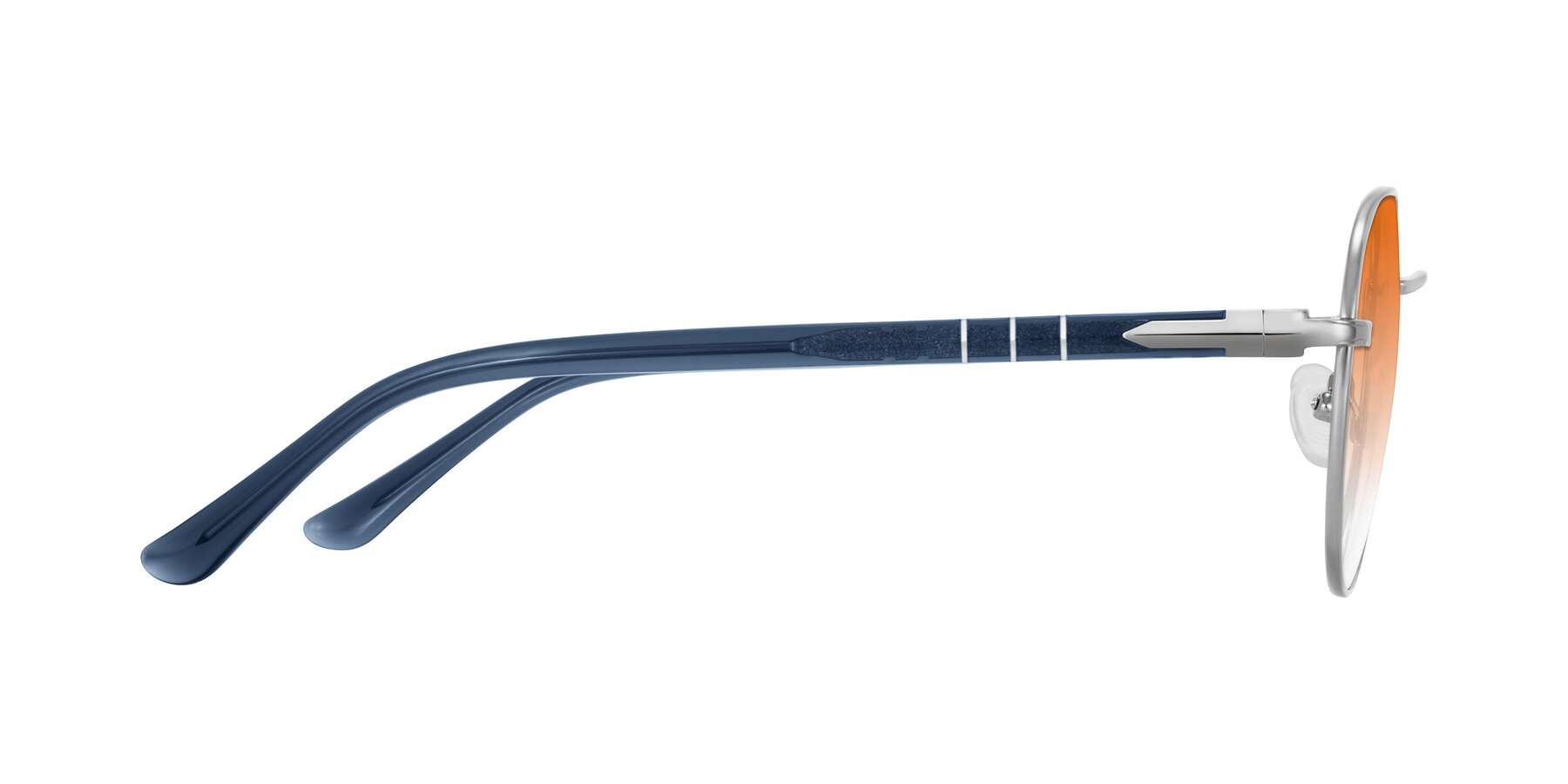 Side of Qeenah in Silver with Orange Gradient Lenses