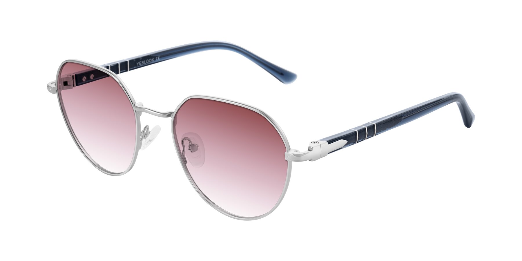 Angle of Qeenah in Silver with Garnet Gradient Lenses
