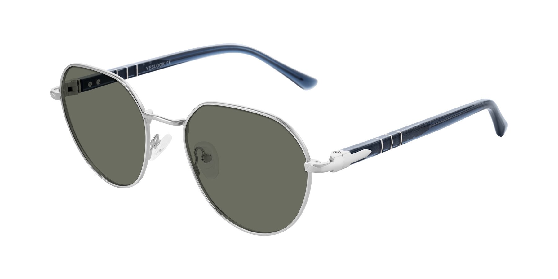 Angle of Qeenah in Silver with Gray Polarized Lenses