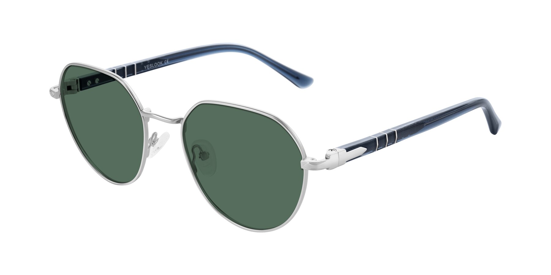 Angle of Qeenah in Silver with Green Polarized Lenses