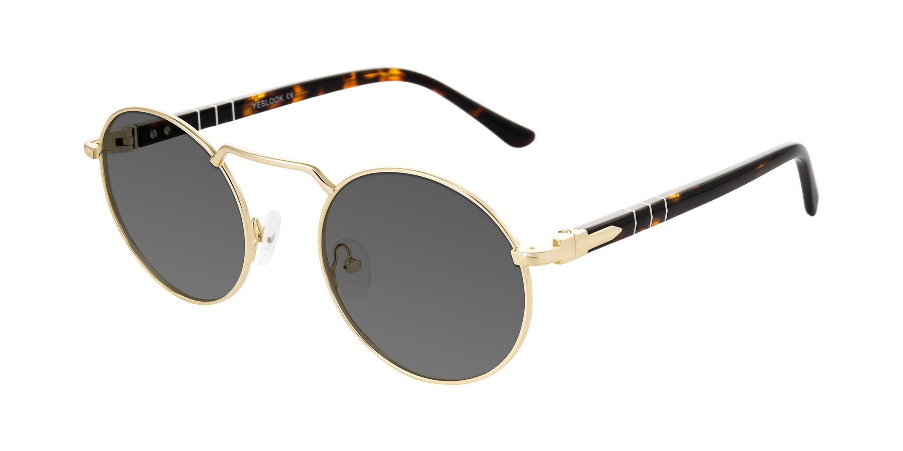 Angle of Parrong in Gold with Medium Gray Tinted Lenses