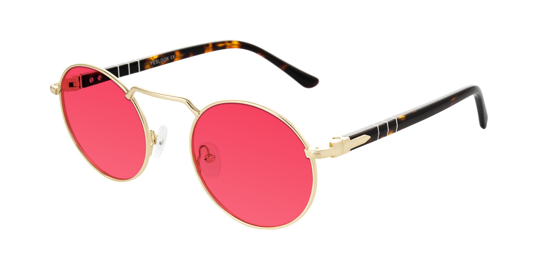 Angle of Parrong in Gold with Red Tinted Lenses