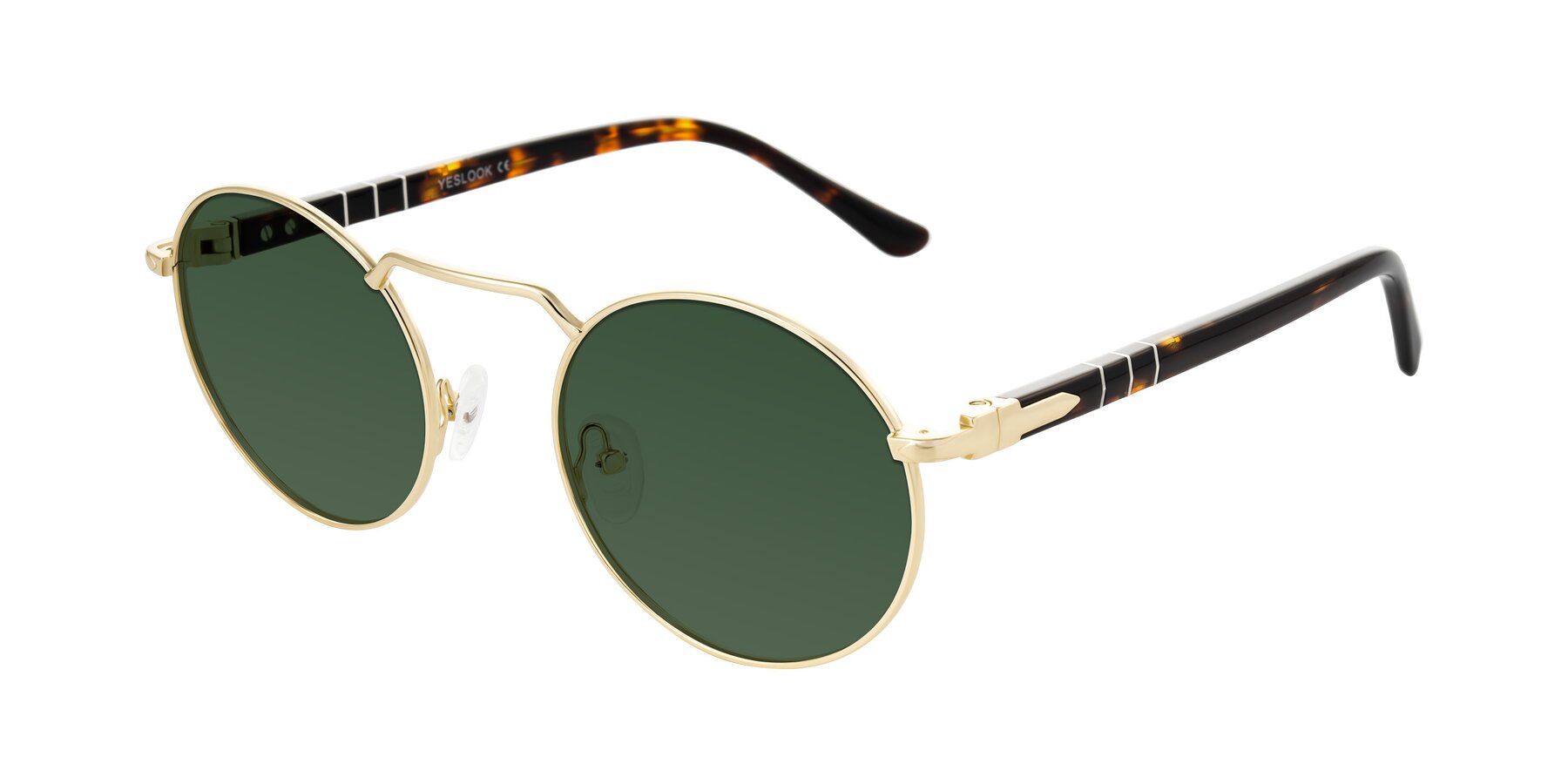 Angle of Parrong in Gold with Green Tinted Lenses