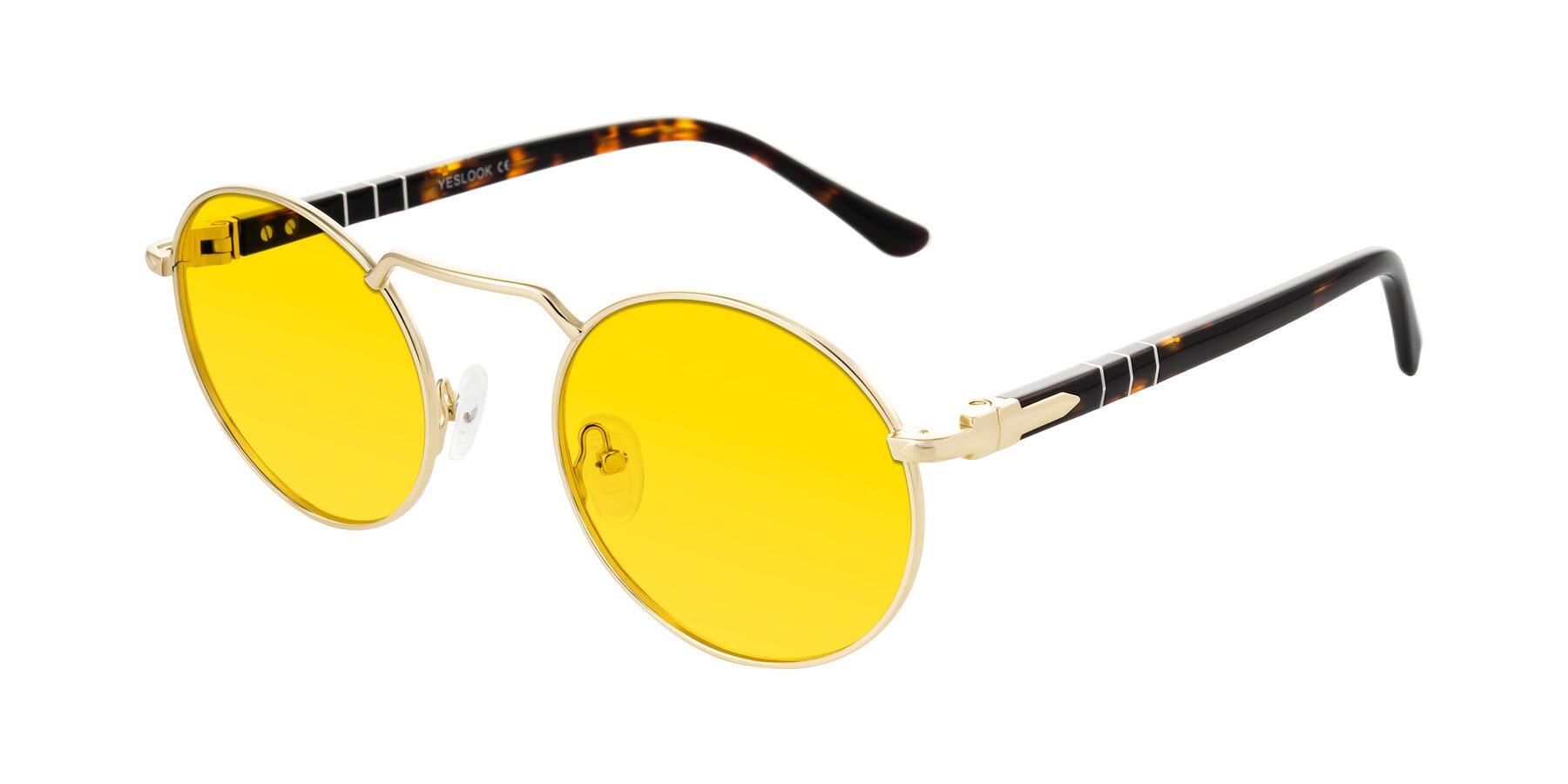 Angle of Parrong in Gold with Yellow Tinted Lenses