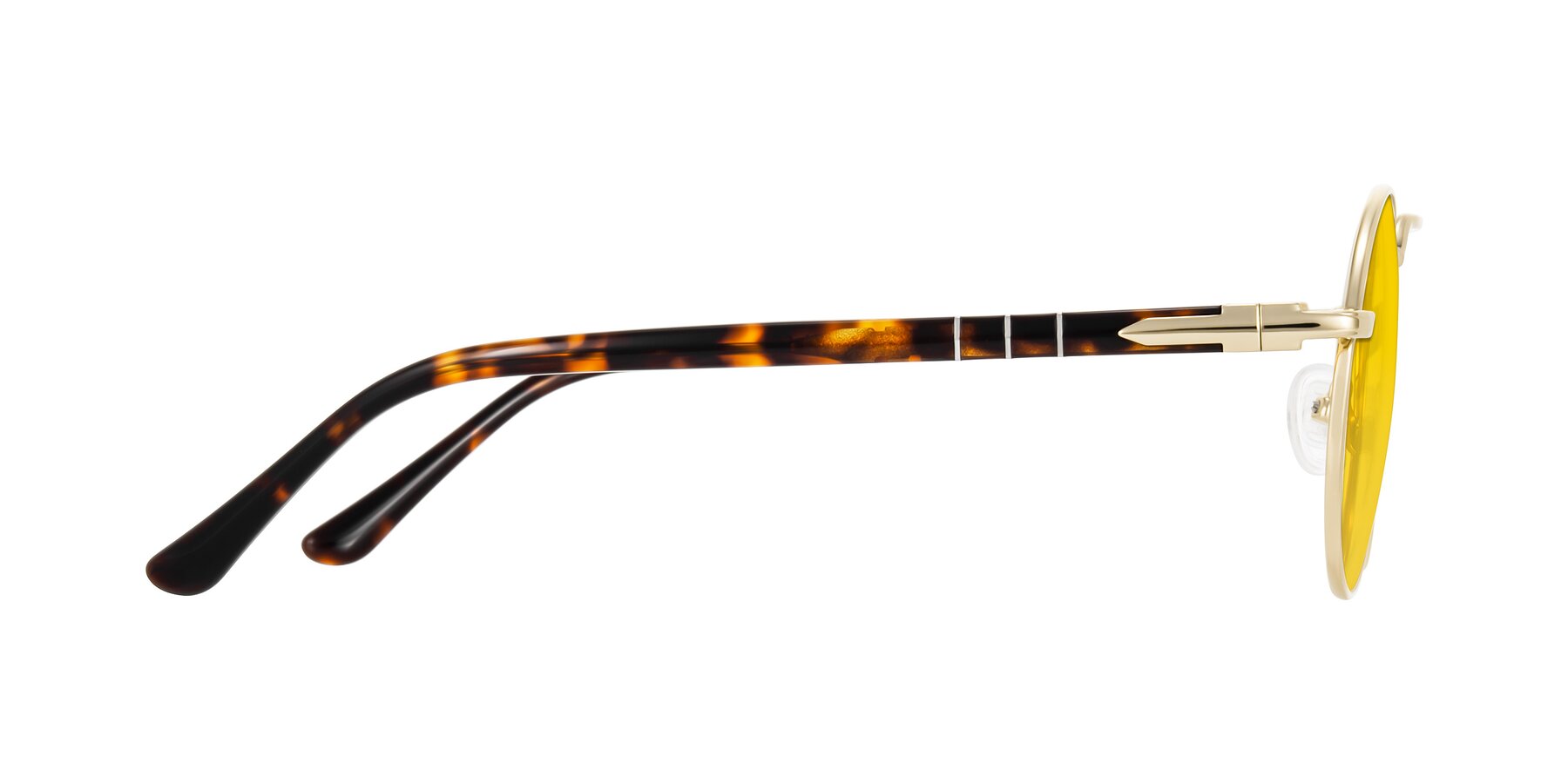 Side of Parrong in Gold with Yellow Tinted Lenses