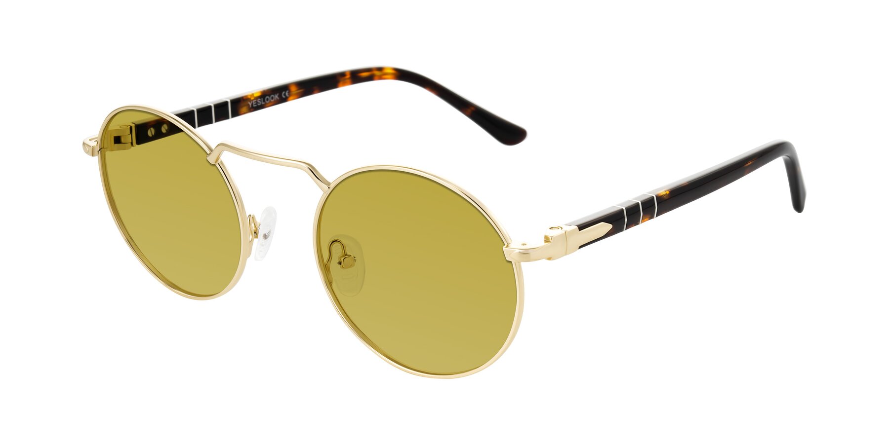 Angle of Parrong in Gold with Champagne Tinted Lenses