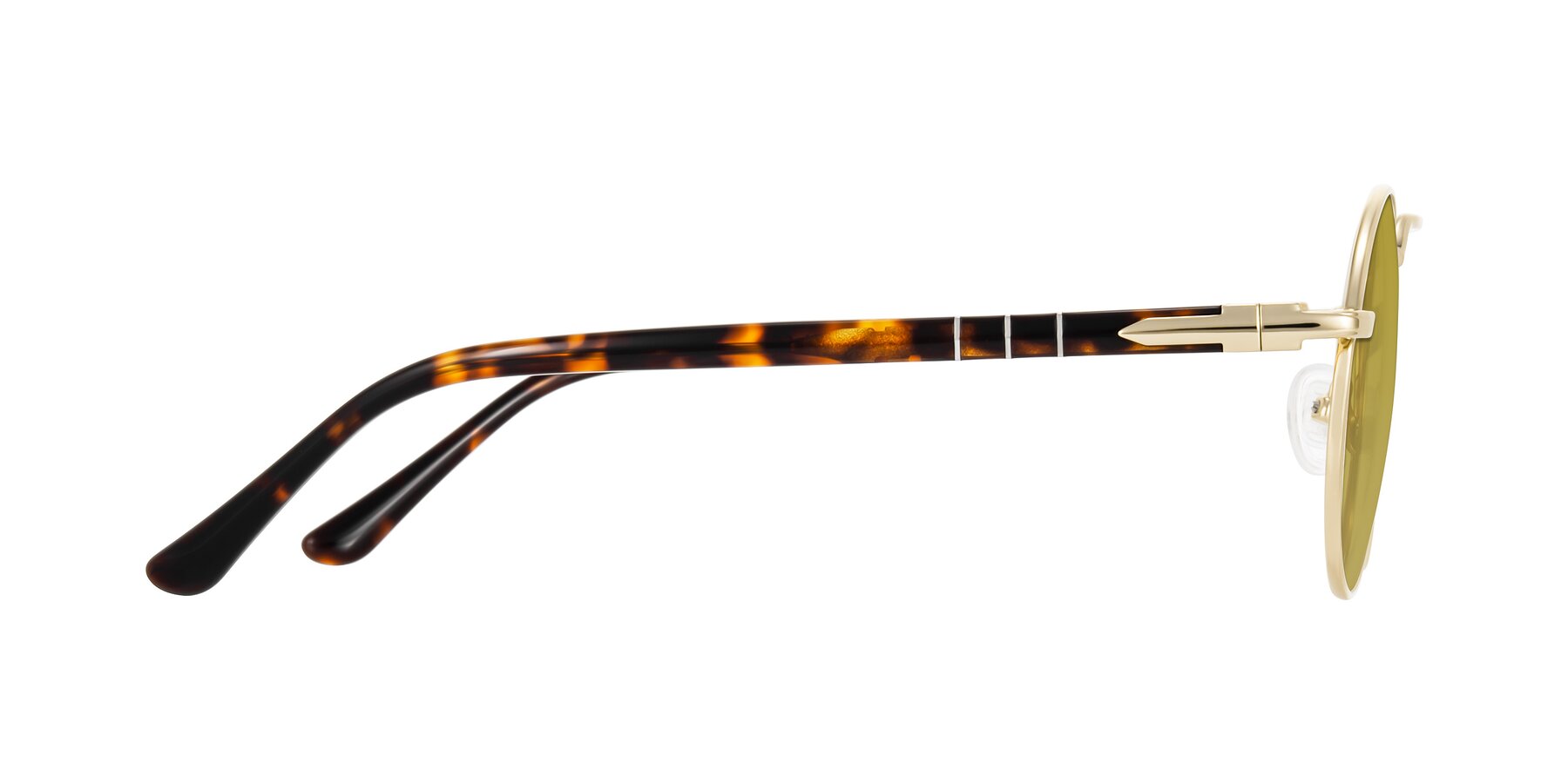 Side of Parrong in Gold with Champagne Tinted Lenses