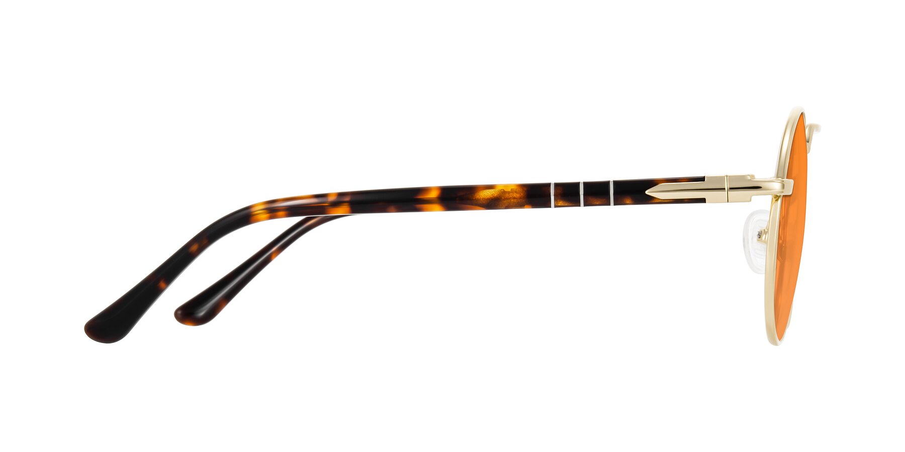 Side of Parrong in Gold with Orange Tinted Lenses
