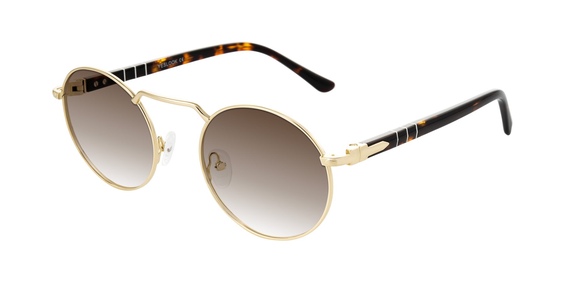 Angle of Parrong in Gold with Brown Gradient Lenses
