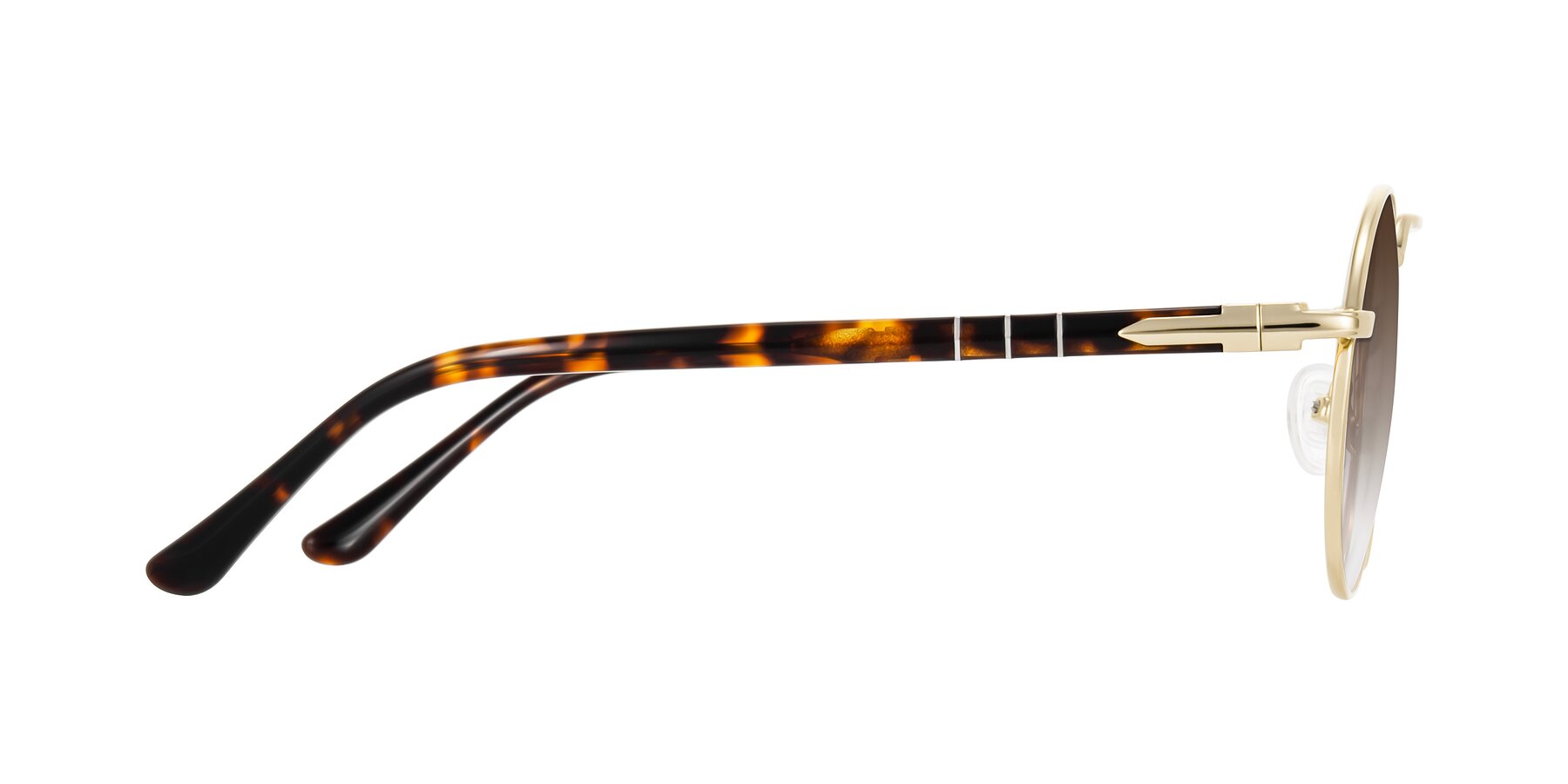 Side of Parrong in Gold with Brown Gradient Lenses