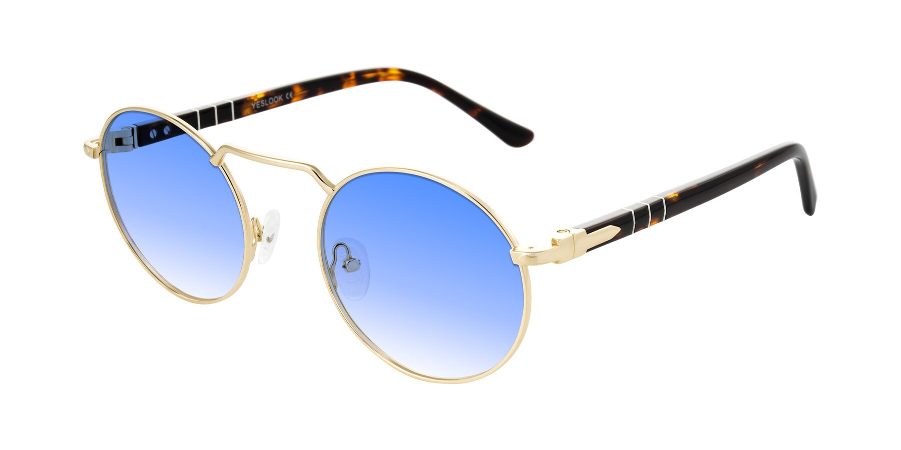 Angle of Parrong in Gold with Blue Gradient Lenses