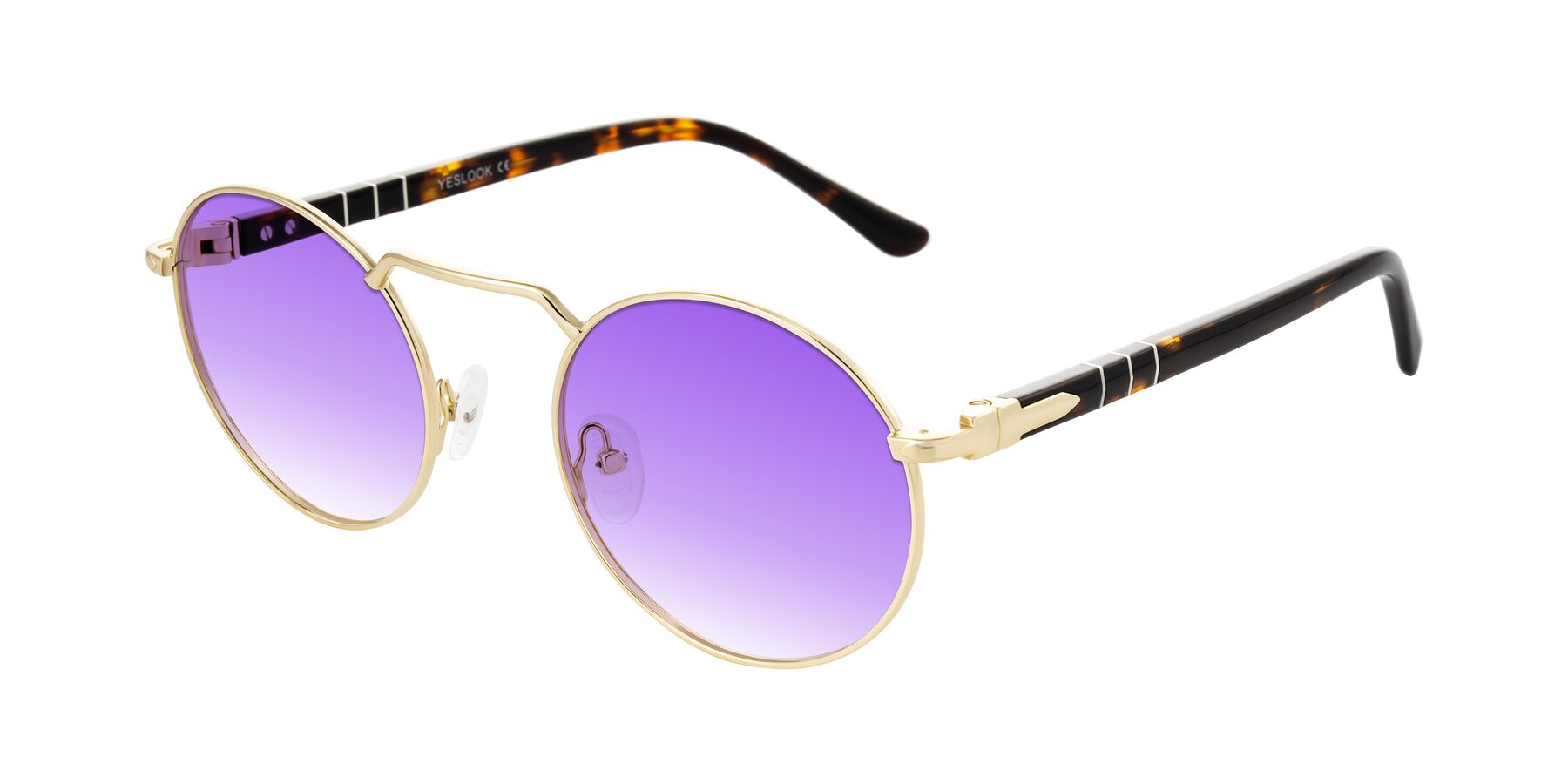 Angle of Parrong in Gold with Purple Gradient Lenses