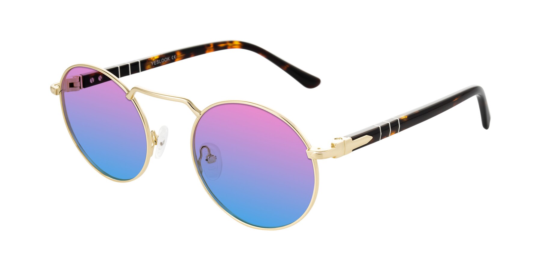 Angle of Parrong in Gold with Pink / Blue Gradient Lenses