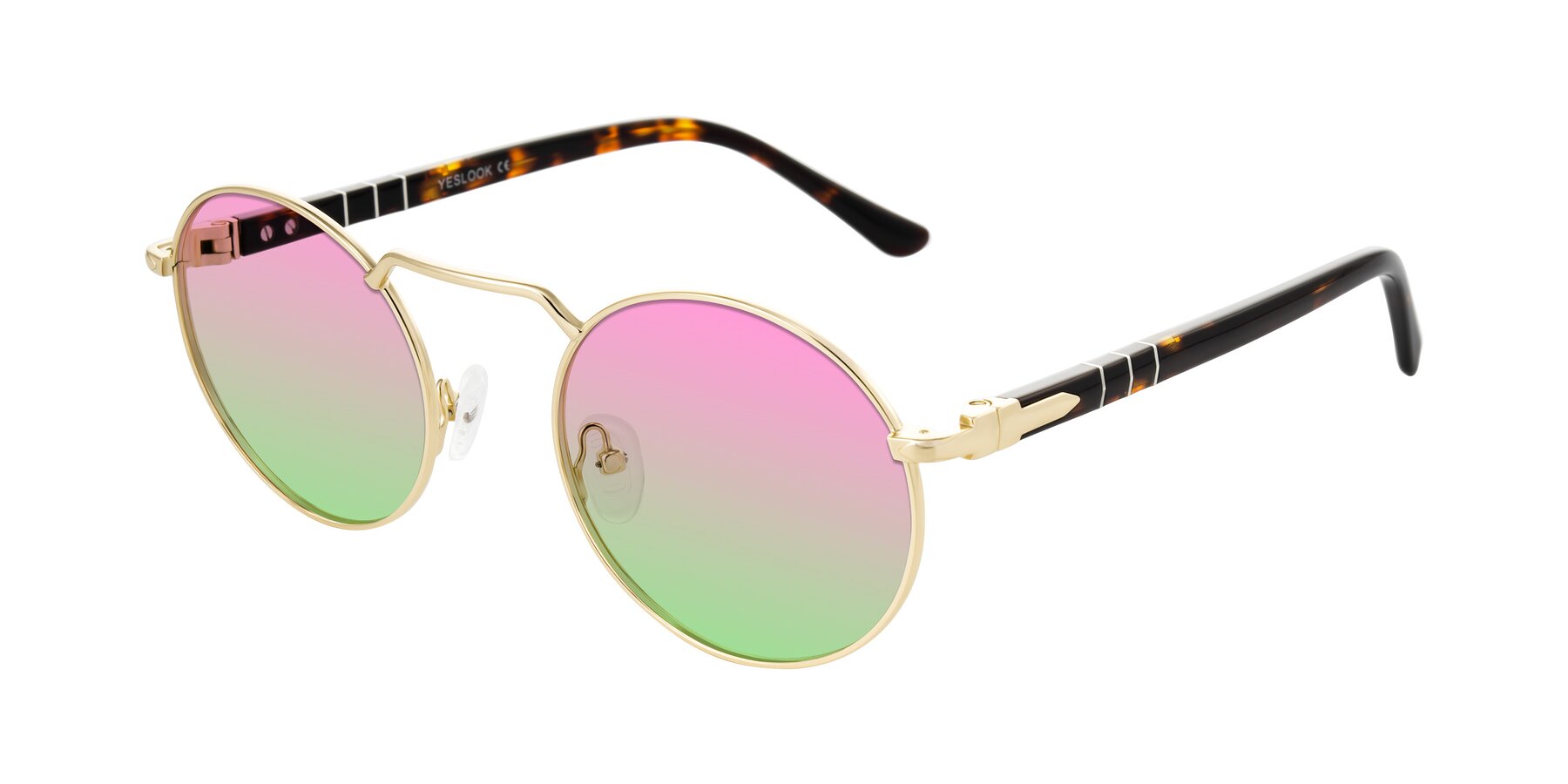 Angle of Parrong in Gold with Pink / Green Gradient Lenses