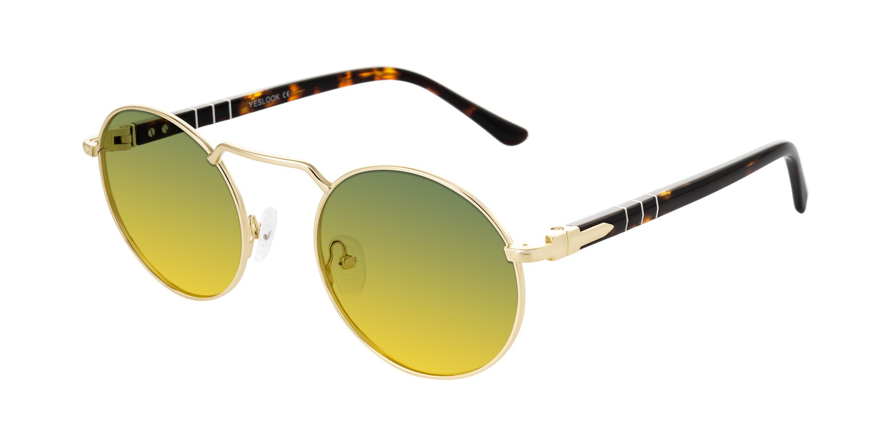 Angle of Parrong in Gold with Green / Yellow Gradient Lenses