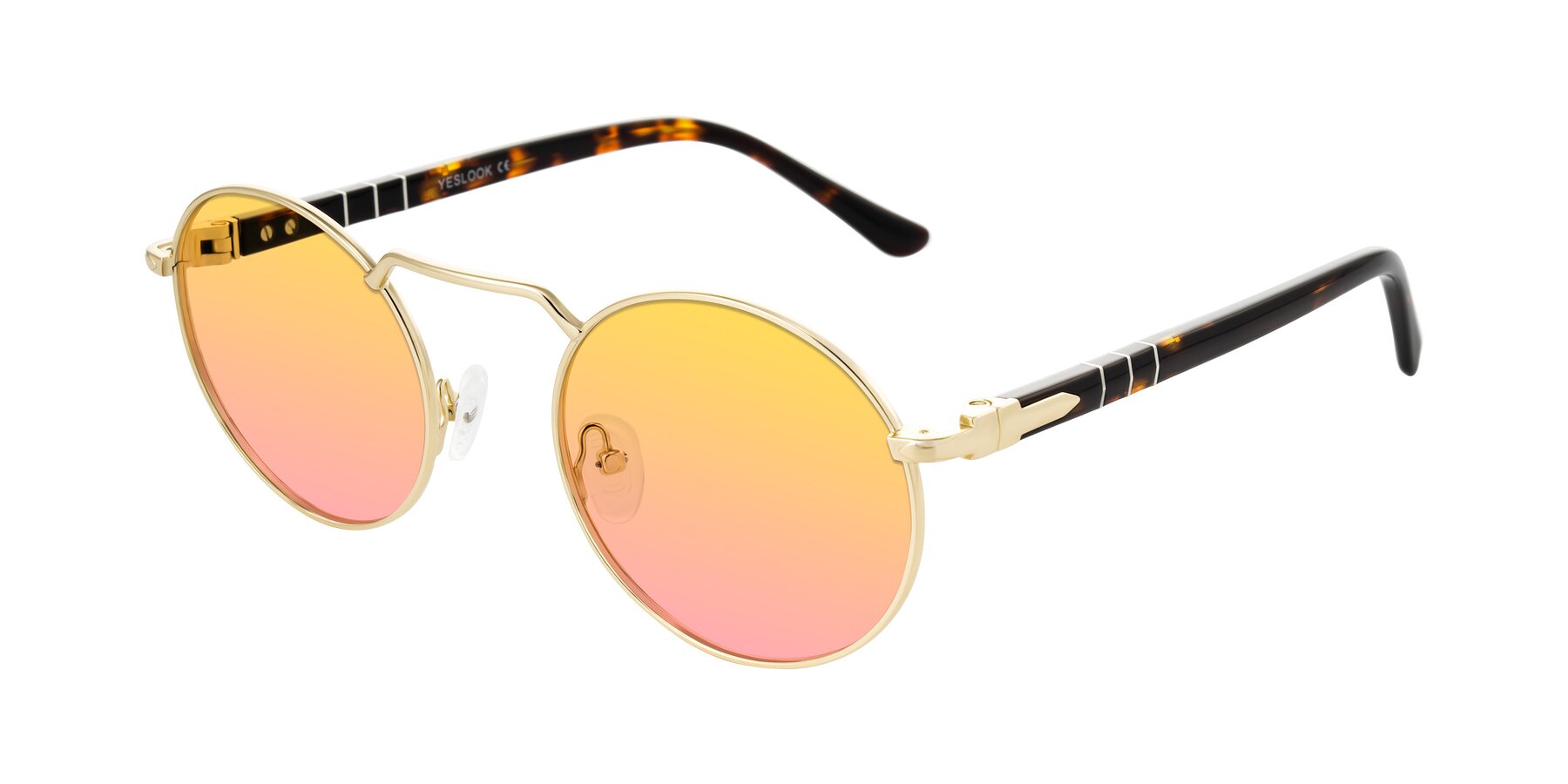 Angle of Parrong in Gold with Yellow / Pink Gradient Lenses
