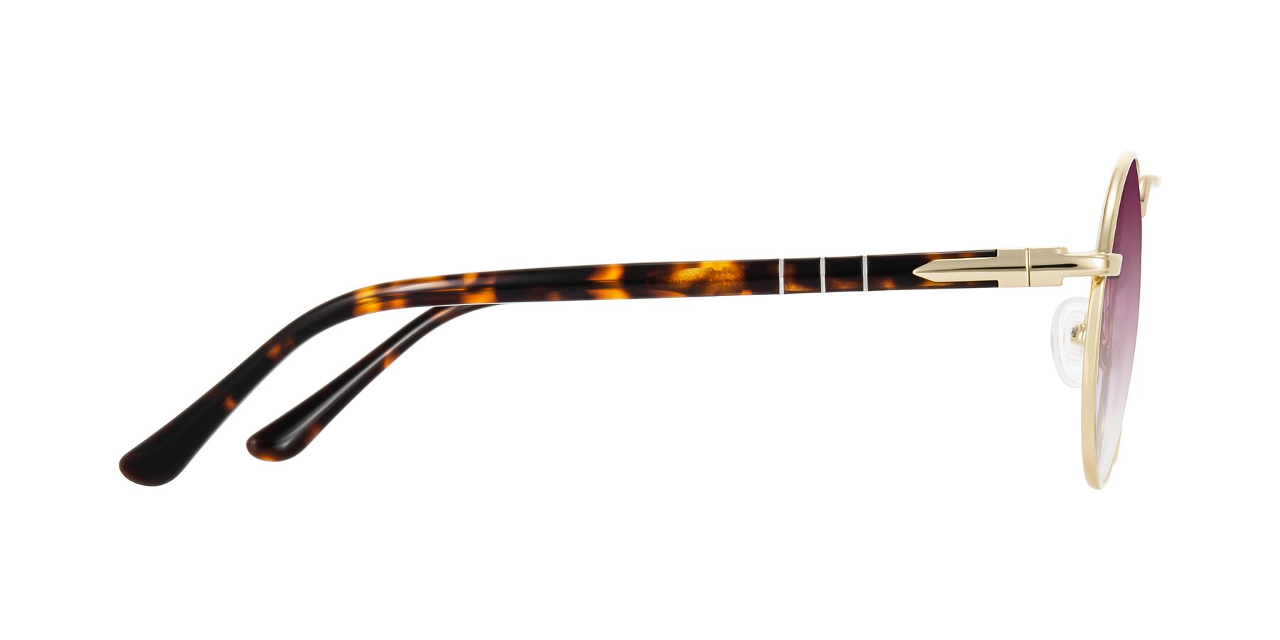Side of Parrong in Gold with Wine Gradient Lenses