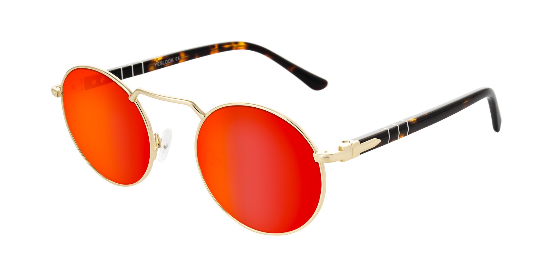 Angle of Parrong in Gold with Red Gold Mirrored Lenses