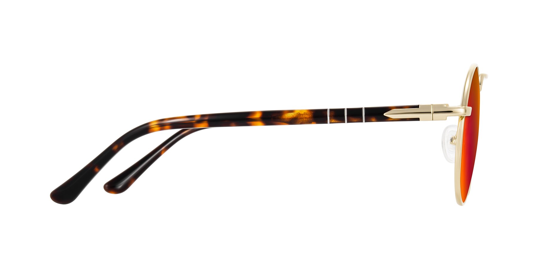 Side of Parrong in Gold with Red Gold Mirrored Lenses