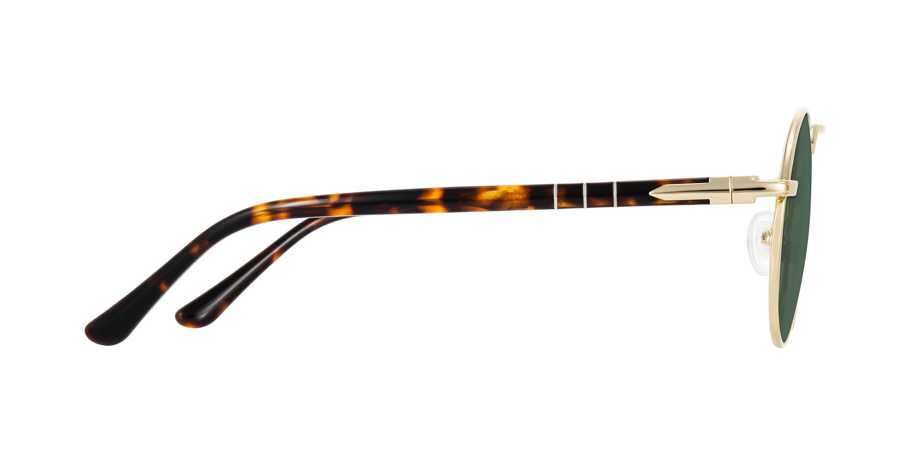 Side of Parrong in Gold with Green Polarized Lenses