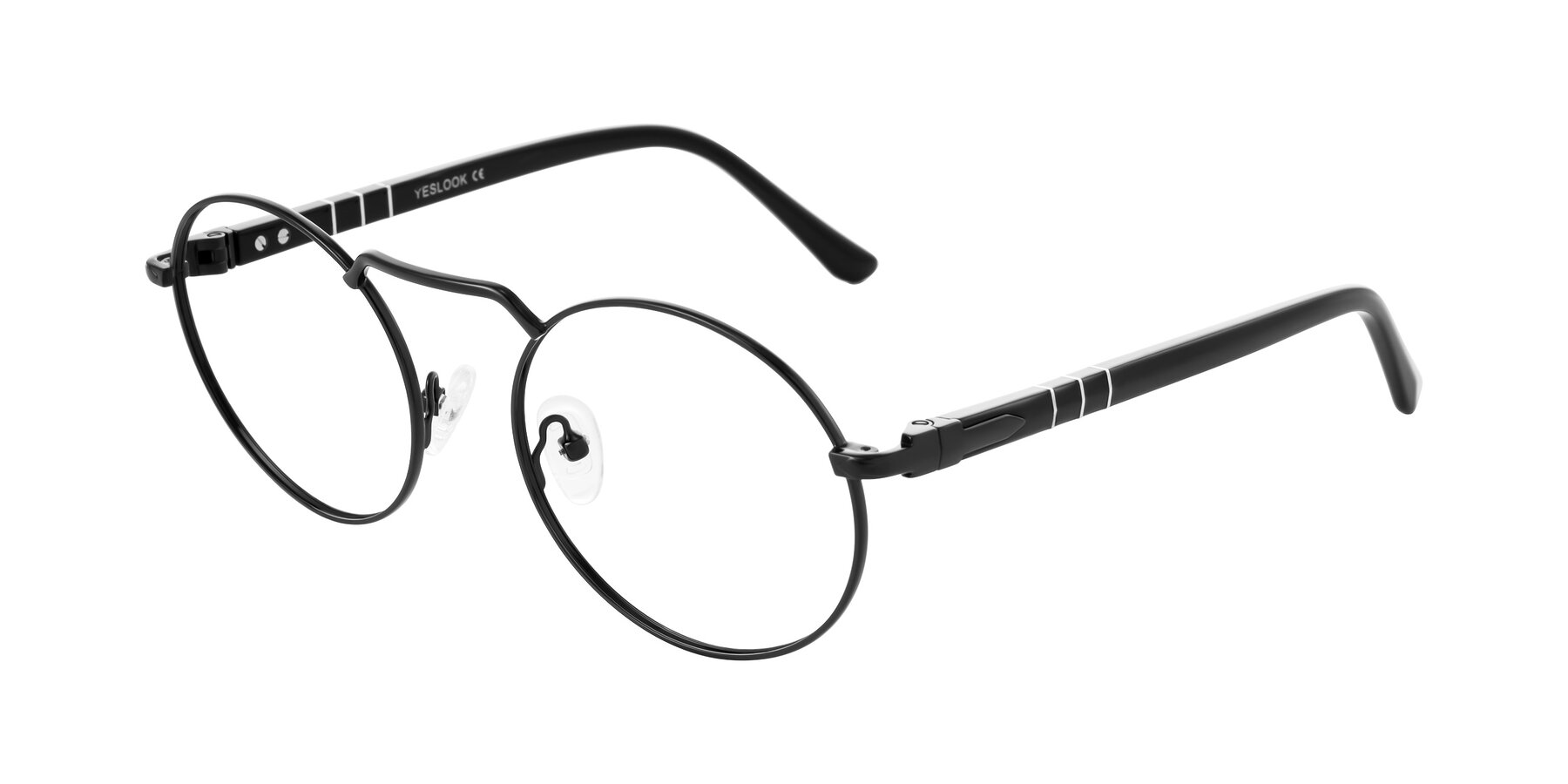 Angle of Parrong in Black with Clear Eyeglass Lenses