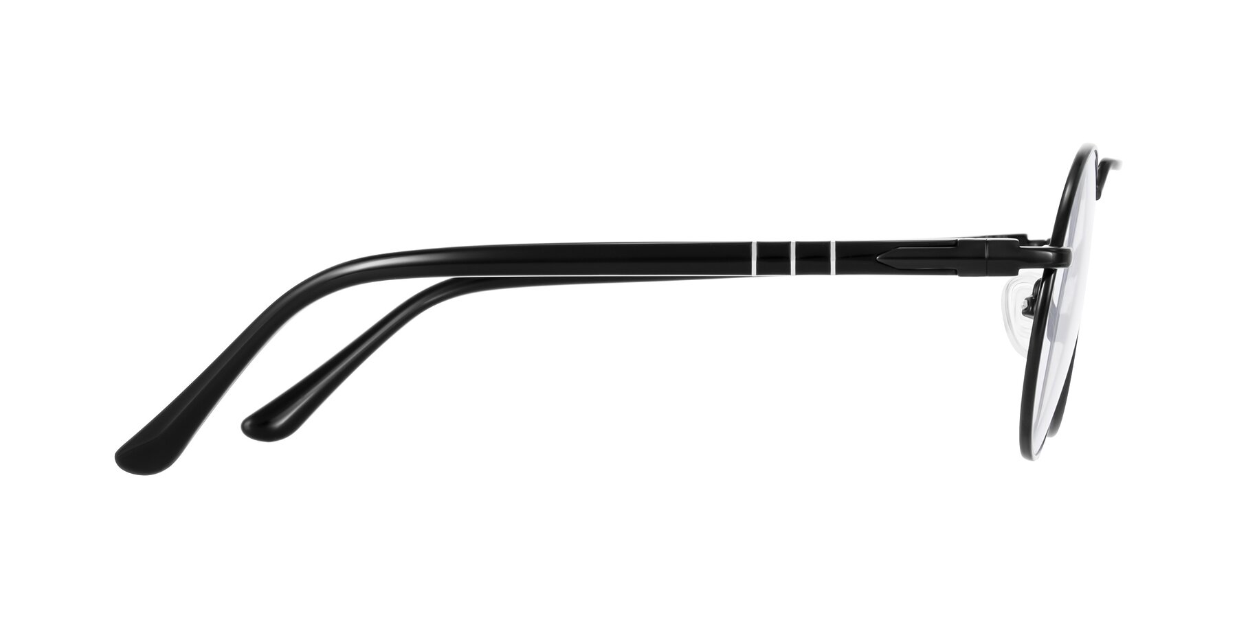 Side of Parrong in Black with Clear Eyeglass Lenses