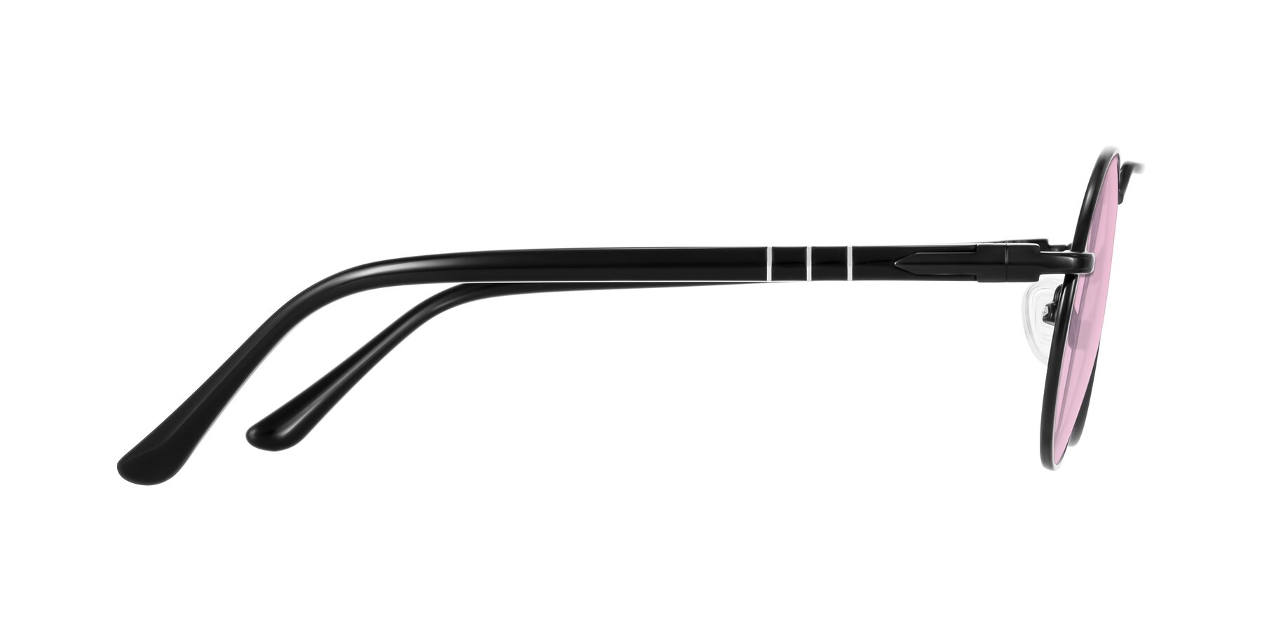 Side of Parrong in Black with Light Pink Tinted Lenses