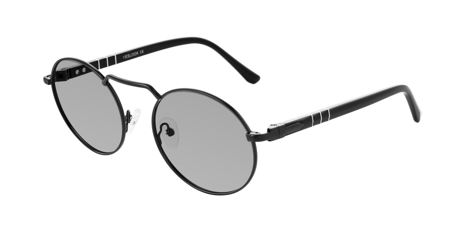 Angle of Parrong in Black with Light Gray Tinted Lenses