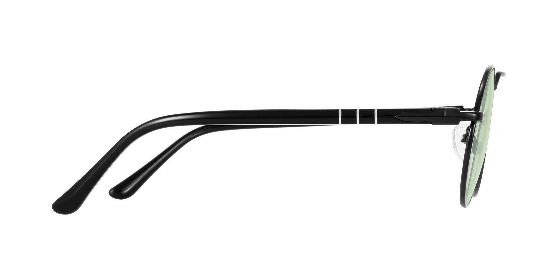 Side of Parrong in Black with Light Green Tinted Lenses