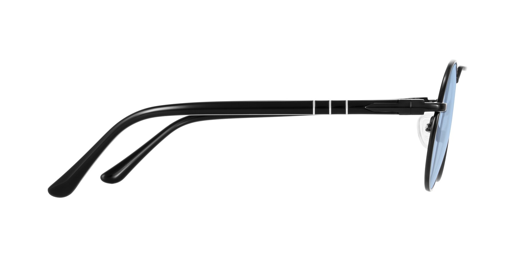 Side of Parrong in Black with Light Blue Tinted Lenses
