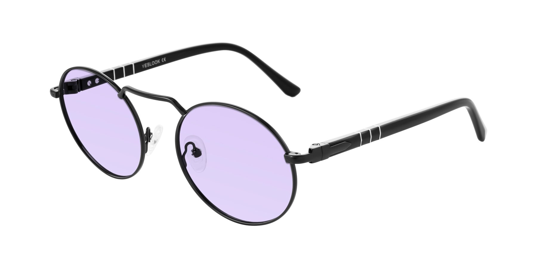Angle of Parrong in Black with Light Purple Tinted Lenses